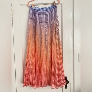 Anthropologie Geisha Designs Dawn Pleated Maxi Skirt